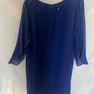 MSK Women's Royal Blue Chiffon-Sleeve Shift Tunic